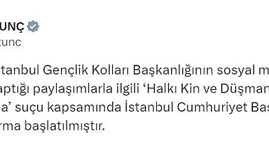 Zafer Partisi İstanbul Gençlik Kolları Başkanlığı hakkında soruşturma