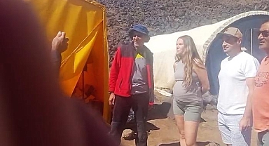 7 aylık hamile turistten Ağrı Dağı'na cesur tırmanış